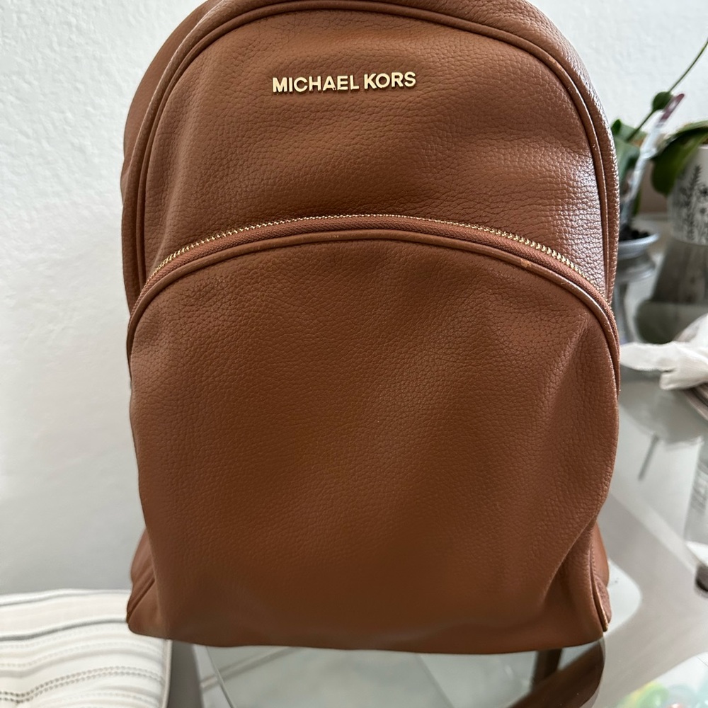 Michael Kors Brown Leather Backpack